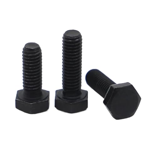 2/5 Stück M8 M10 M12 Schwarz Grade 8. Legierter Stahl Metrisches Gewinde Sechskant Sechskantschraube mit Außenkopf(20mm,M8 5pcs) von YZADSXCL