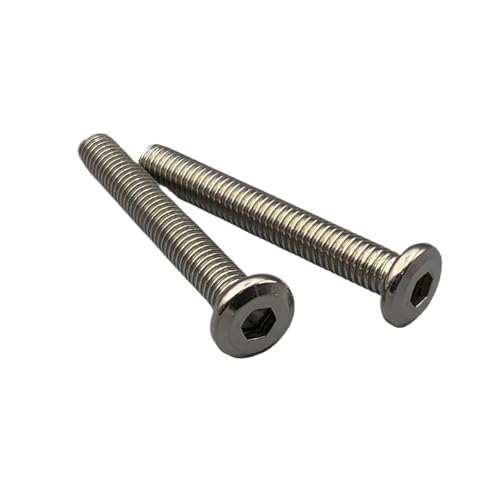 3/5 stücke M8 * 55-85mm 201 304 Edelstahl Bolzen Hypotenuse Flache Kopf Innensechskant Unten Seite Möbel Schraube(3Pieces 304SS,60mm) von YZADSXCL