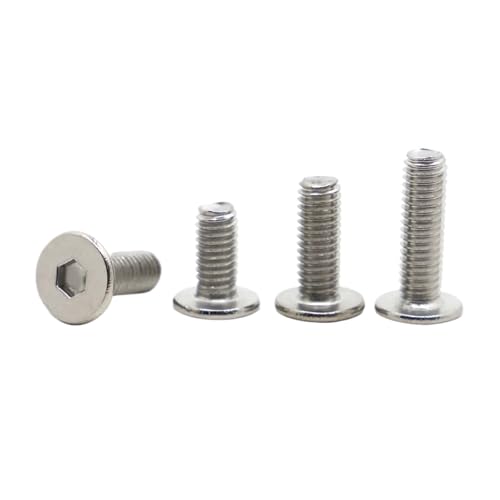 5/10/20 STÜCKE M3 M4 M5 M6 M8 304 Edelstahl Innensechskant Ultradünne Super Low Flat Waferkopfschraube(50mm,M8 5pcs) von YZADSXCL