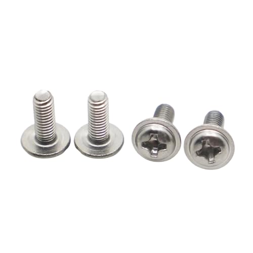 5/10 Stück M3 M4 M5 M6 304 A2 Edelstahl Kreuzpfanne Runder Flachrundkopf Mit Unterlegscheibe Gepolsterter Kragen Schraube Bolzen(16mm,M5 10pcs) von YZADSXCL