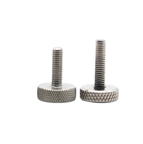 5 Stück M3 M4 M5 304 Edelstahl Rändelschraube Flachkopf Handfest Rändelschraube Vorhangfassade Glas Rändelschrauben(6mm,M3 5pcs) von YZADSXCL