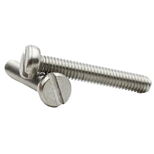 50 Stück 304 A2-70 Edelstahl M1.6 M2 M2.5 Schlitz Rundkopf Schlitzsäule Rundzylinderschraube Bolzen(14mm,M1.6 (50pcs)) von YZADSXCL