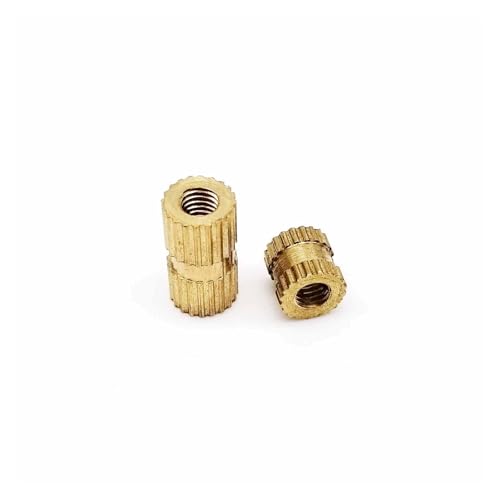 50 stücke M1,6 M2 M2,5 Massivem Messing Gewinde Spritzguss Rändel Eingebettet Einsatz Mutter Nutsert for 3D Drucker Heißer schmelzen Kleber(50pcs M1.6(OD 2.5mm),Length 3mm) von YZADSXCL