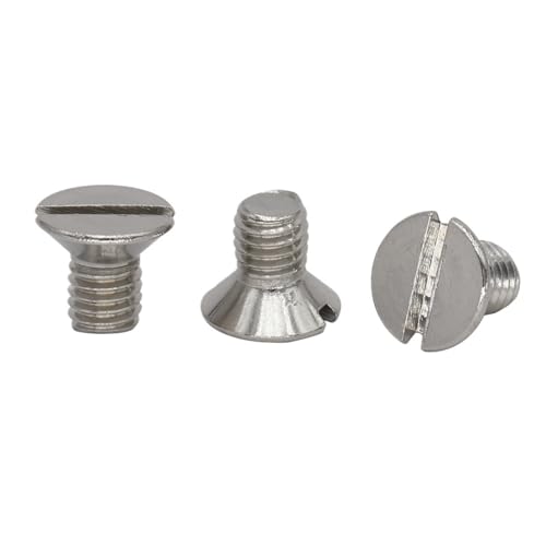 5080@h Stück M1.6 M2 .5 M3 304 Edelstahlschraube Schlitz Minus Flache Senkkopfschraube(100Pieces M1.6x6) von YZADSXCL