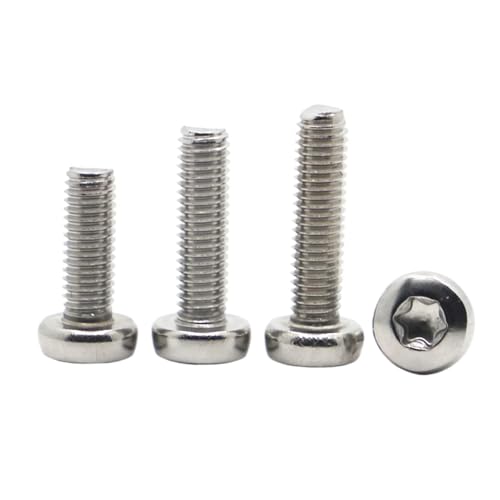 YZADSXCL 50 stücke M1.6 M2 M2.5 304 A2-70 Edelstahl Sechs-Lappen Torx Flachkopfschraube Bolzen(6mm,M2 50pcs) von YZADSXCL