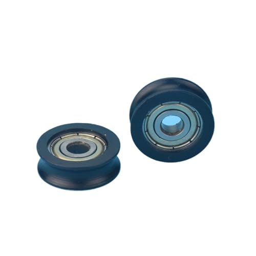 1 Stück 5 x 20 x 7 mm U-Nut-Nylon-Kunststoffrad mit Lager, 5 x 20 x 7 mm Tür, Fenster, Schublade, Vitrinenrolle von YZATCDZG