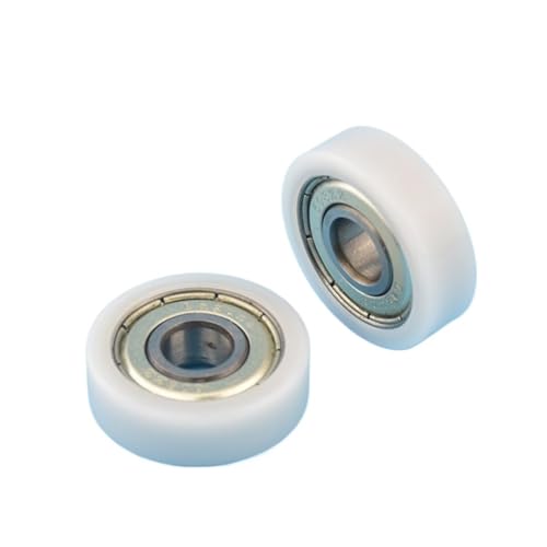 1 Stück 8 x 26 x 8 mm Nylon-Kunststoffrad mit gelagerter flacher Mikro-Riemenscheibe, 8 x 26 x 8 mm hart gelagerte Tür, Fenster, Schublade von YZATCDZG
