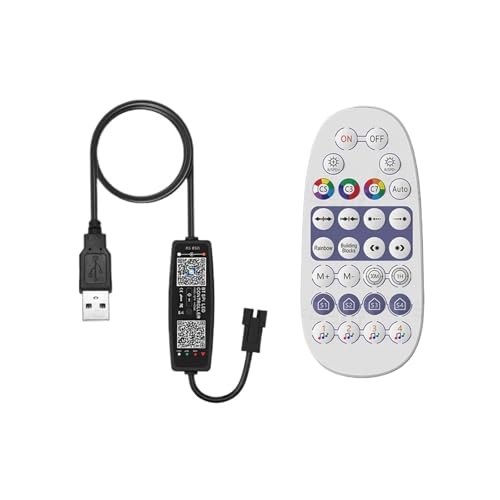DC/U SPI LED Musik Controller 5V 12V 24V 2048 Pixel Dimmer Fernbedienung for WS2812 WS2811(USB add -E1) von YZATCDZG