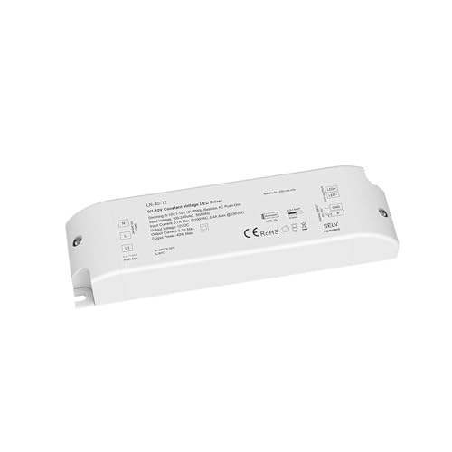 Dimmbarer LED-Treiber 75 W 40 W AC 100 V-240 V auf DC 12 V 24 V Transformator 0-10 V 1-10 V 10 V PWM-Dimmen(LN-40-12 Only) von YZATCDZG