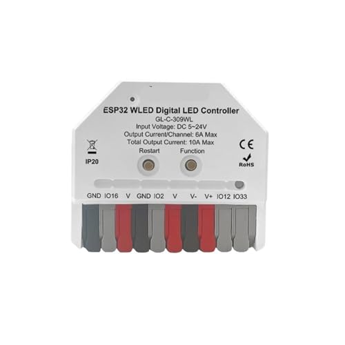 ESP32 Mini WLED LED Controller mit Mikrofon DIY Musik Dynamischer Modus Digital(ESP32 No Mic) von YZATCDZG