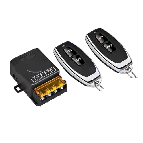 Fernbedienung 110 V 220 V 230 V 30 A 50 m Ein/Aus-Sender, Hochleistungs-Relaismodul(1 Receiver 2 Remote) von YZATCDZG