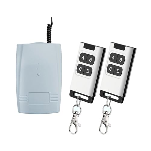 Garagentor Schiebetüröffner Fernbedienung Schalter 12V 24V Empfänger(1Receiver 2Remote) von YZATCDZG