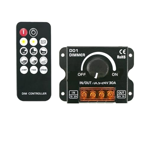 LED-Drehdimmerschalter DC 12V/24V Controller 14 Tasten Fernbedienung von YZATCDZG