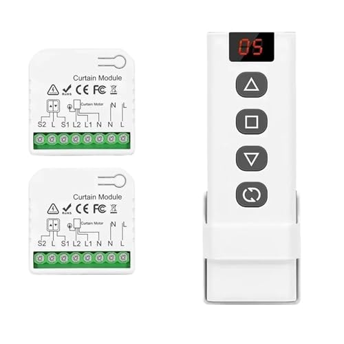 Rollladenschalter, 5-in-1-Fernbedienungsspannung AC110～240V 50～60MHz(2Receiver 1Remote) von YZATCDZG