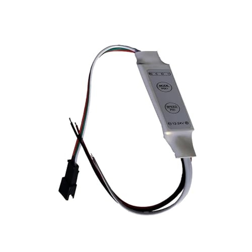 WS2811 LED-Lichtstreifen 12 V 24 V Durchflussregler Einfacher Mini-Dual-Key-LED-Laufstreifen-Lichtdimmer Maximale 1024 Pixel Durchfluss-Lichtstreifensteuerung(1 pcs) von YZATCDZG