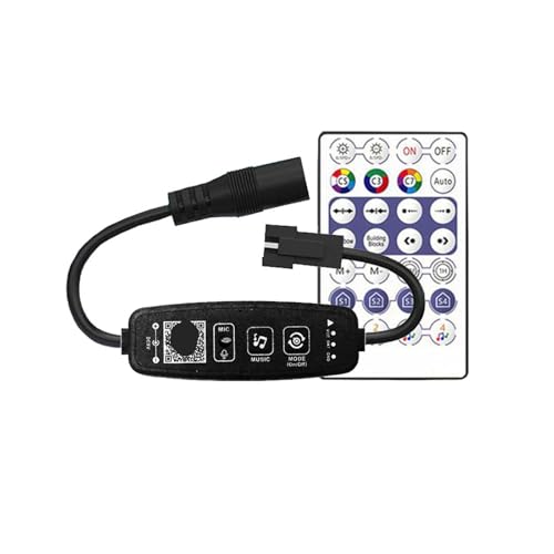 WS2811 WS2812B LED Controller Musik mit Mikrofon 24/28 Tasten U DC5-24V(MIC BUT RET) von YZATCDZG