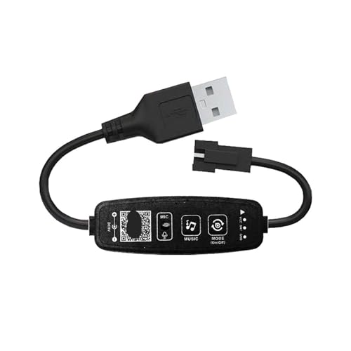 WS2811 WS2812B LED Controller Musik mit Mikrofon 24/28 Tasten U DC5-24V(USB MIC BUT) von YZATCDZG