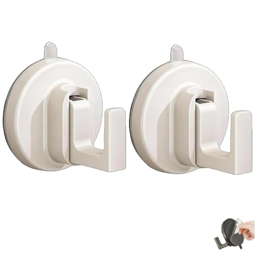 YZBBSH Robuste Saugnäpfe ohne Bohrung, robuste Saugnapfhaken, wasserdicht und wiederverwendbar, für Badezimmer, Küche, Glas, Fliesen, perfekt zum Aufhängen von Kranz und Handtüchern (Weiß, 2 Stück) YZBBSH Robuste Saugnäpfe ohne Bohrung, robuste Saugnapfhaken, wasserdicht und wiederverwendbar, für Badezimmer, Küche, Glas, Fliesen, perfekt zum Aufhängen von Kranz und Handtüchern (Weiß, 2 Stück) von YZBBSH