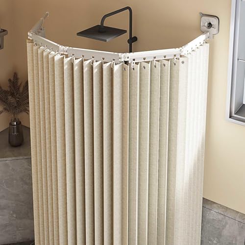 YZBZNG Faltbarer Duschvorhang Mit Stange Duschvorhangstange L/u Form Duschvorhänge Ohne Bohren Wasserdicht/waschbar Für Eckdusche, Shower Curtains,B-172cm+9.8in/25cm YZBZNG Faltbarer Duschvorhang Mit Stange Duschvorhangstange L/u Form Duschvorhänge Ohne Bohren Wasserdicht/waschbar Für Eckdusche, Shower Curtains,B-172cm+9.8in/25cm von YZBZNG