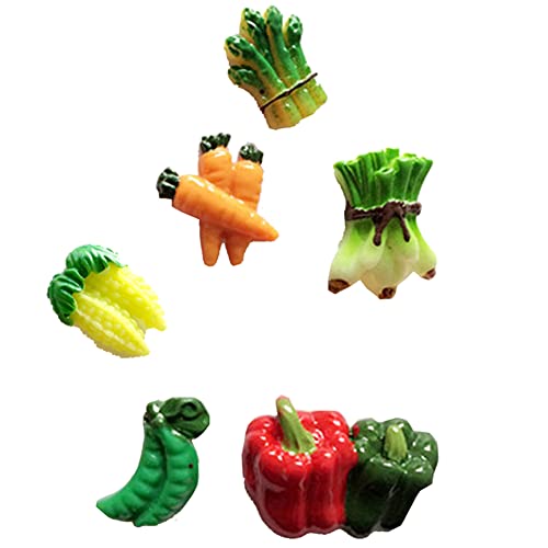 YZBear 6 Stücke Harz Kühlschrankmagnete Mini Obst Gemüse Dekorative Bord Magnetische Aufkleber Kühlschrank Dekore von YZBear