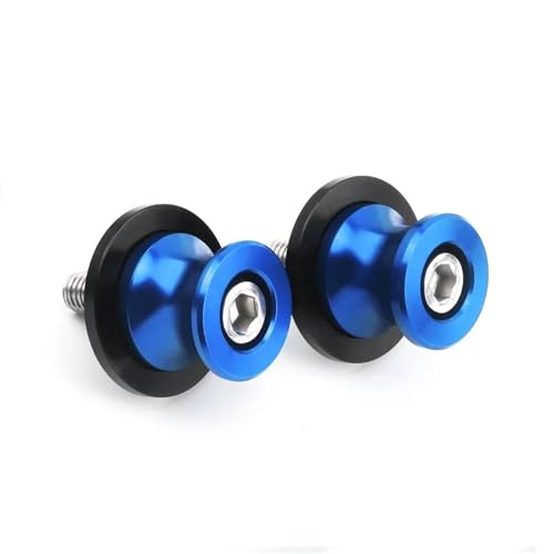 Schwingen-Schiebespulen 1 Paar Schwinge Spulen Slider Stand Schrauben 6MM Motorrad Teile Für Yzfr7 YZF R7 2021 2022 2023 2024(Blue10) von YZCSYBBF