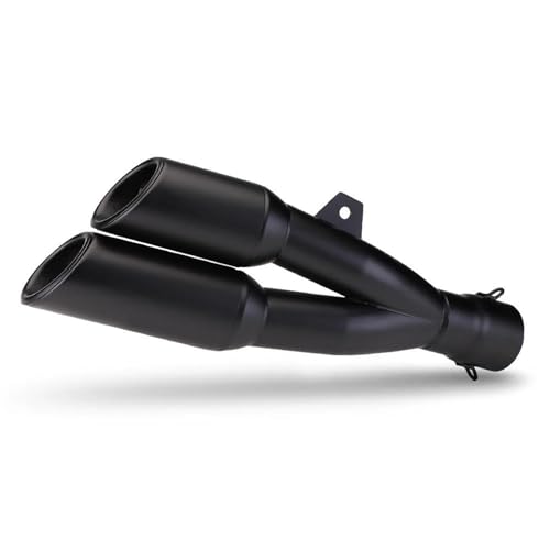 YZCSYBBF CBR650R G310GS MT07 ZX25R DL650 Motorrad Auspuff Schalldämpfer Doppel Outlet Schwanz Schalldämpfer Rohr Fahrradauspuff(B2) von YZCSYBBF