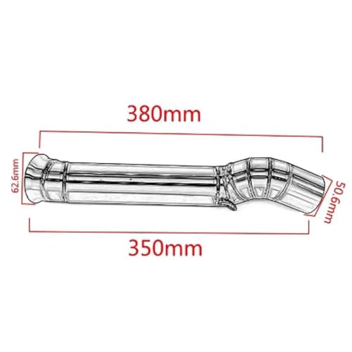YZCSYBBF Für CFMOTO 800MT CF800-5A 2021 2022 Motorradauspuff Modifizieren Mittelrohr Verbindungsrohr Schalldämpfer Fahrradauspuff(Type H1) von YZCSYBBF