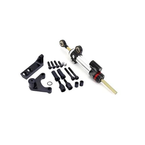 YZCSYBBF Für Ducati Hypermotard 950 950 SP 950 RVE 2019-2023 Motorrad Lenkungsdämpfer Halterung Kit Stoßdämpfer(A Black-set2) von YZCSYBBF