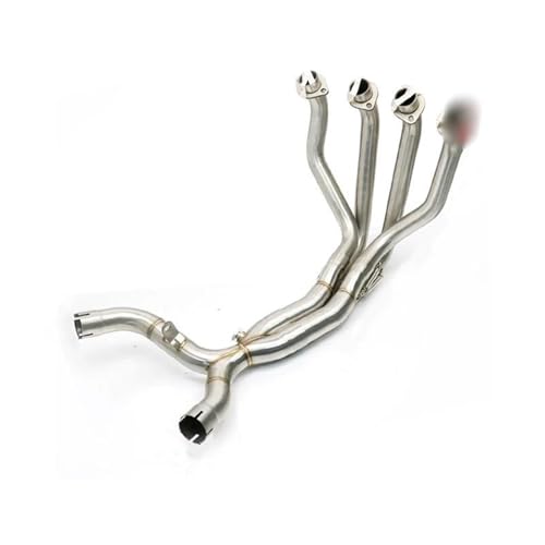 YZCSYBBF Für Kawasaki Z1000 2010-2021 Motorrad Auspuff System Schalldämpfer Vorne Rohr Fahrradauspuff(Silver2) von YZCSYBBF