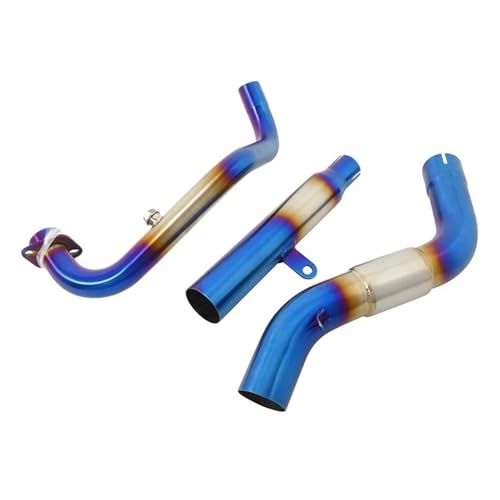 YZCSYBBF Für ZONTES ZT310R ZT310T ZT310X 310 310x 2021 2022 Motorrad Auspuff Vorne Mittleren Link Rohr Fahrradauspuff(Gold1) von YZCSYBBF