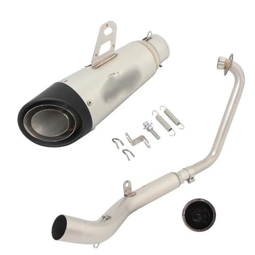 YZCSYBBF Für Zontes ZT125 U1 G1 Z1 Z2 2021 2022 Motorrad Auspuff Modifizierte Vordere Mitte Link Rohr Schalldämpfer Fahrradauspuff(Type M9) von YZCSYBBF