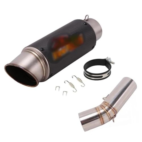 YZCSYBBF Motocross Schalldämpfer Rohr Auspuff Flucht Mitte Link Rohr Anschluss 60MM Für Ducati Diavel 1200 Fahrradauspuff(Type A55) von YZCSYBBF