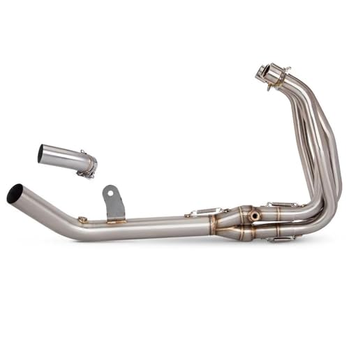 YZCSYBBF Motorrad Auspuff Komplette System Vorne Link Rohr Für Kawasaki Für Ninja ZX4R ZX4RR SE SR 2023 Fahrradauspuff(Type B2) von YZCSYBBF