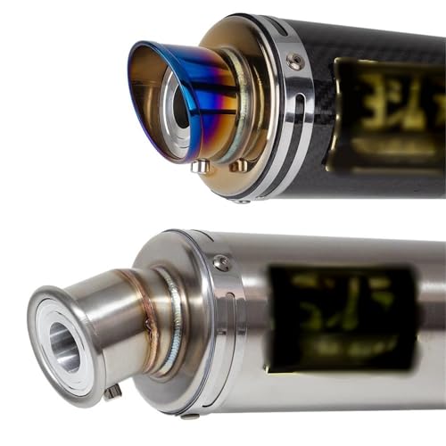YZCSYBBF Motorrad Auspuff Komplettsystem Vorderrohr Schalldämpfer NMAX 155 NMAX155 2021-2025 Fahrradauspuff(B1 BU STAINL ESS6) von YZCSYBBF