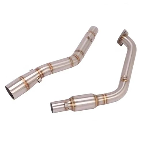 YZCSYBBF Motorrad Auspuff Schalldämpfer Vorne Mittel Link YZF R15 R125 V3 V4 YZF-R15 MT-15 2020-2023 Fahrradauspuff(Type B1) von YZCSYBBF
