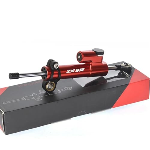 YZCSYBBF Motorrad Einstellbare Lenkung Stabilisieren Dämpfer Für Kawasaki ZX9R ZX-9R ZX9 R 1994-2021 Stoßdämpfer(Red Black12) von YZCSYBBF