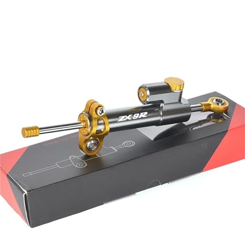 YZCSYBBF Motorrad Einstellbare Lenkung Stabilisieren Dämpfer Für Kawasaki ZX9R ZX-9R ZX9 R 1994-2021 Stoßdämpfer(Titanium Gold16) von YZCSYBBF