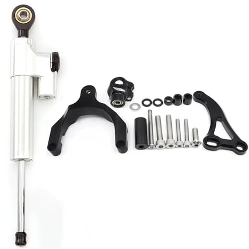 YZCSYBBF Motorrad Lenkungsdämpfer Halterung Mount Kit Für Suzuki GSX-S 750 GSXS750 2017-2023 Stoßdämpfer(Silver set4) von YZCSYBBF