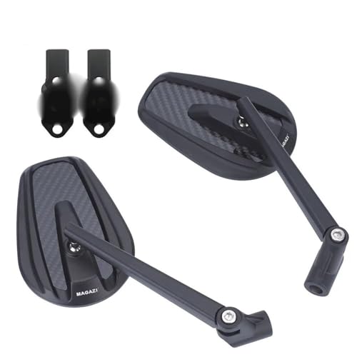 YZCSYBBF Motorrad Zubehör Seite Rückspiegel Carbon Fiber Für Harley Sportster S RH1250s Nightster RH975(Carbon fber square2) von YZCSYBBF