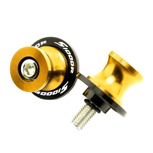 YZCSYBBF Schwingen-Schiebespulen 8mm Motorrad Schwinge Spulen Slider Stand Schraube Für S1000R S1000RR 2009-2023 2022 2021 2020(S1000R Gold3) von YZCSYBBF
