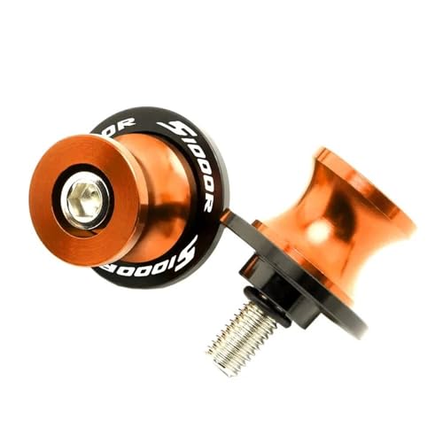 YZCSYBBF Schwingen-Schiebespulen 8mm Motorrad Schwinge Spulen Slider Stand Schraube Für S1000R S1000RR 2009-2023 2022 2021 2020(S1000R Orange7) von YZCSYBBF
