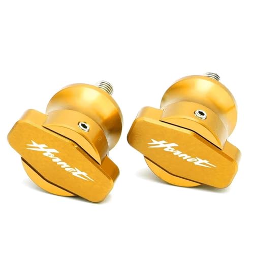 YZCSYBBF Schwingen-Schiebespulen Für CB599 CB600F CB650F CB900F CB919 Hornet 600 900 M8 Motorrad Schwinge Spulen Slider Stand Schrauben(Gold) von YZCSYBBF