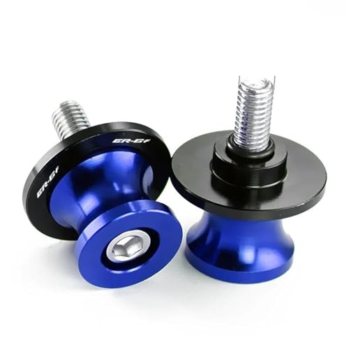 YZCSYBBF Schwingen-Schiebespulen Für Kawasaki ER-6F ER6F 2009-2016 ER6 F 2015 2014 2013 Motorrad Schwinge Spulen Sliders Stand Schrauben(8MM Blue) von YZCSYBBF