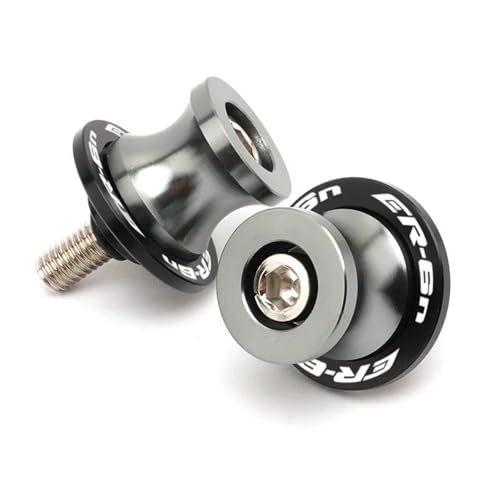 YZCSYBBF Schwingen-Schiebespulen Für Kawasaki ER6N ER 6N 2006-2016 Schwinge Spulen Slider Stand Schrauben Schrauben CNC M10 Motorrad(Titanium) von YZCSYBBF