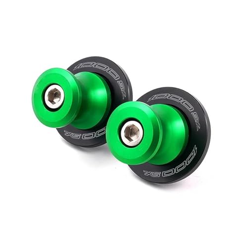 YZCSYBBF Schwingen-Schiebespulen Für Kawasaki Für Ninja 1000 SX Für Ninja 1000SX 2020 2021 2022 Motorrad Schwinge Spool Slider Stand Schrauben(S- Green) von YZCSYBBF