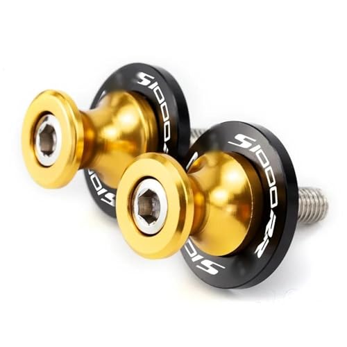 YZCSYBBF Schwingen-Schiebespulen Für S1000RR S 1000 RR S 1000RR -2011 2012-2014 2015-2018 2019 M8 Motorrad Schwinge Spulen Slider Stand Schraube(Gold) von YZCSYBBF
