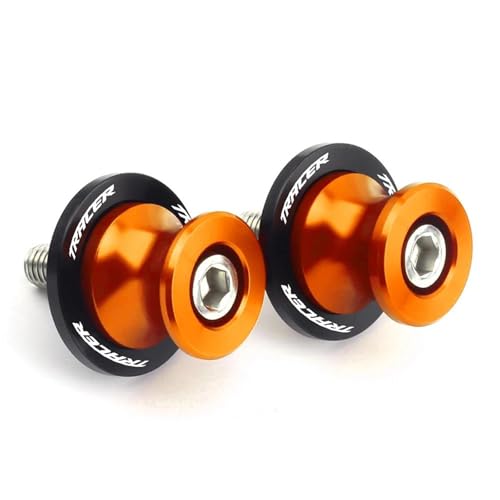 YZCSYBBF Schwingen-Schiebespulen Für Tracer9GT Für Tracer 7 9 700 900 Gt 700Gt 900Gt Für Tracer 9GT Schwinge Spulen Slider Stand M6 Schrauben Motorrad(Orange Tracer) von YZCSYBBF
