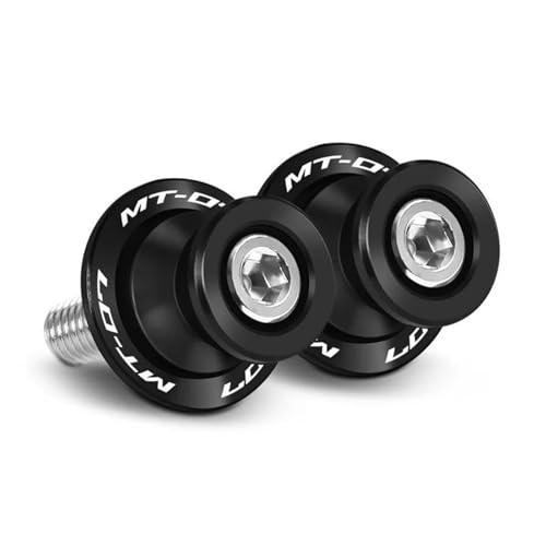 YZCSYBBF Schwingen-Schiebespulen Hinterer Armständerschraubenschutz Motorradschwingenspulenschieber Für MT-07 FZ07 14-25 MT-09 SP 15-25 MT-10 16-25(MT-07 Black1) von YZCSYBBF