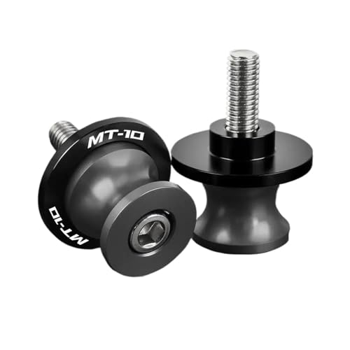 YZCSYBBF Schwingen-Schiebespulen Motorrad 6MM CNC Aluminium Schwinge Spulen M6 Stand Schrauben Für MT10 MT-10 2016 2017 2018 2019 2021 2022 YZF(Titanium) von YZCSYBBF