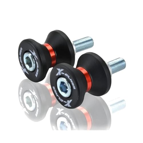 YZCSYBBF Schwingen-Schiebespulen Motorrad CNC M10 Schwinge Sliders Spulen Paddock Stand Spulen Abdeckung FÜR CFMOTO SR500 500 SR 500SR VOOM(Red-New6) von YZCSYBBF